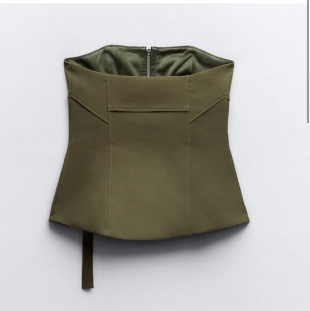 ZARA STRAPLESS TOP WITH POCKETS SIZE M- NWT - Picture 8 of 9